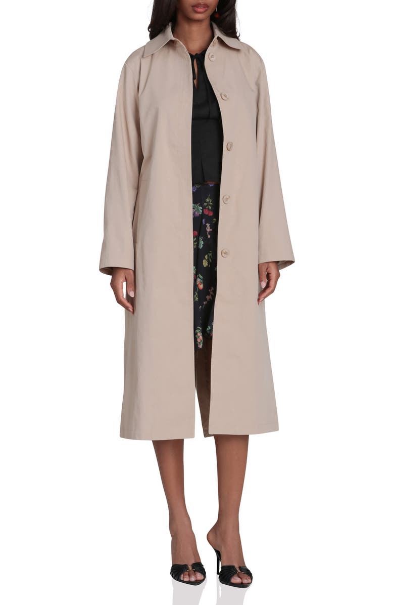 Minimalist Cotton &amp; Nylon Trench Coat