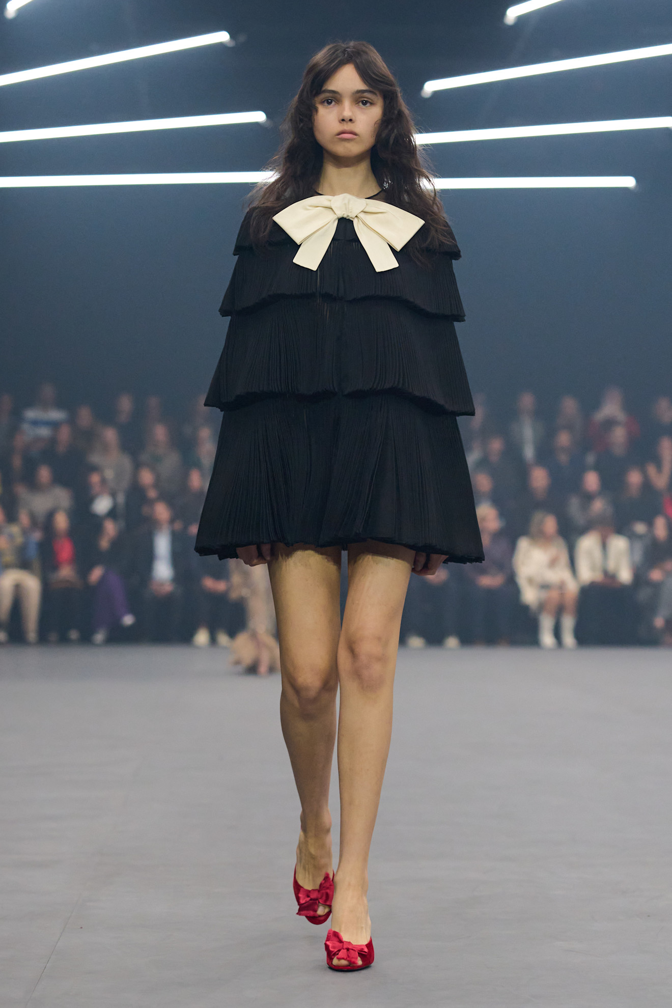 Valentino's poncho on the Spring 2026 runway