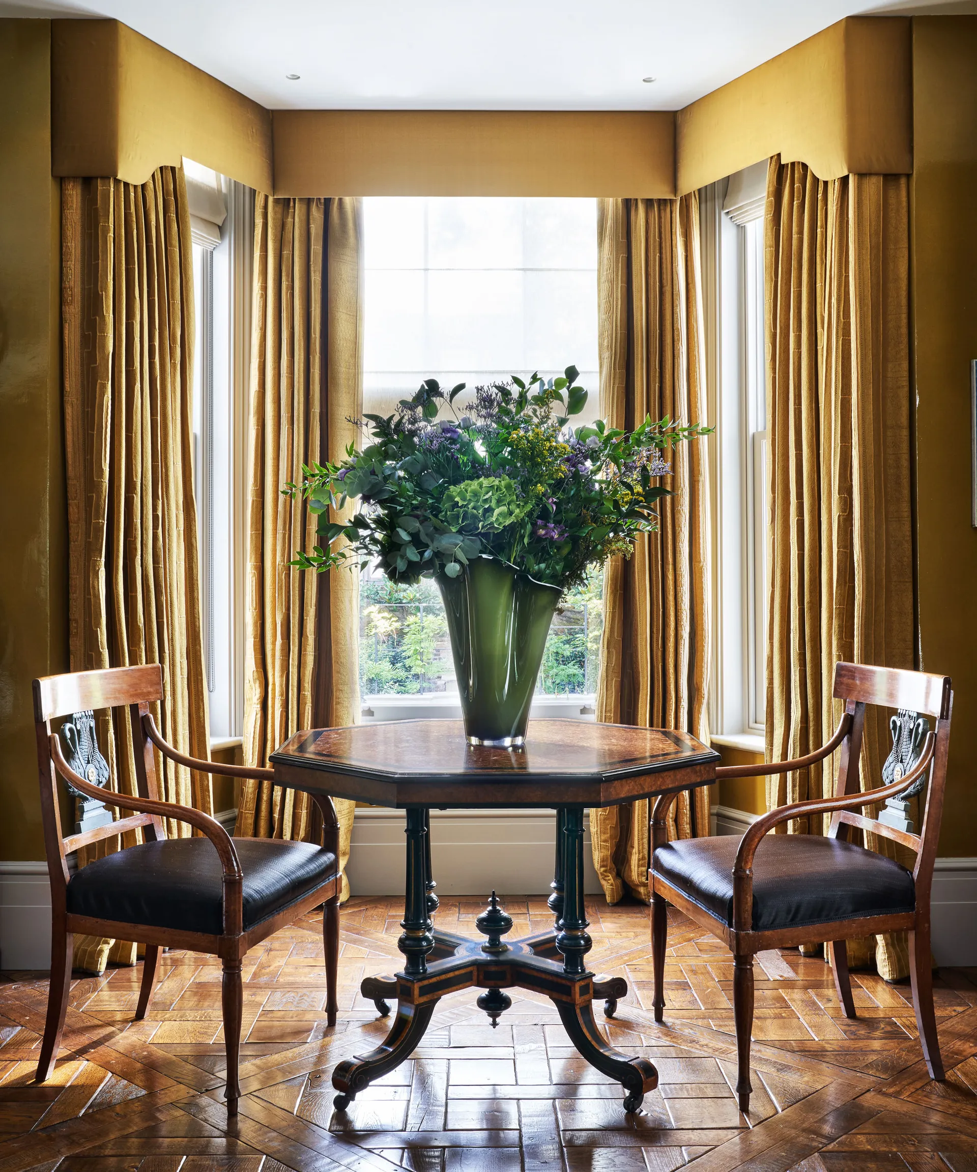 Luxurious curtain setup in a home