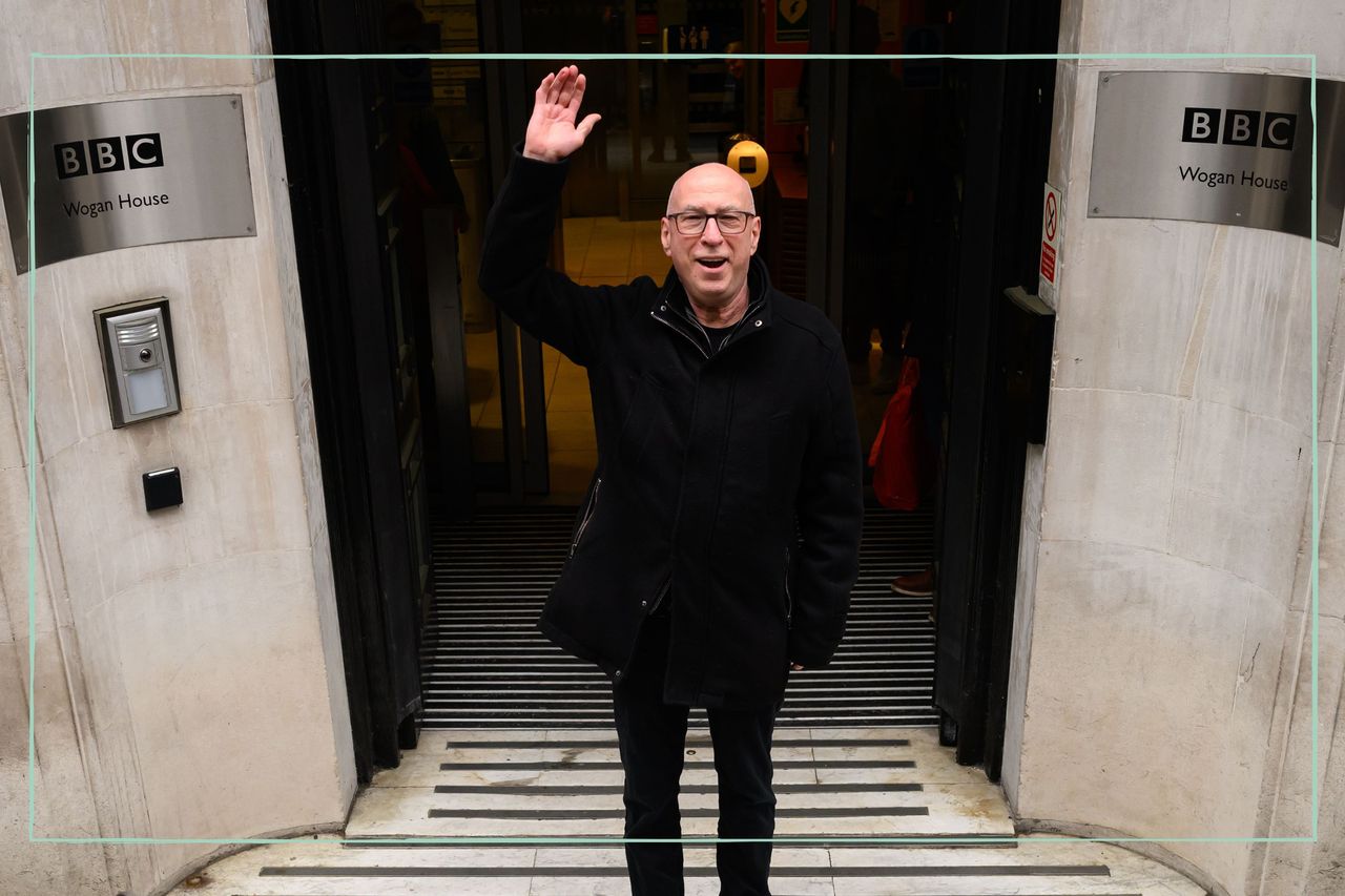 a medium shot of DJ Ken Bruce leaving BBC&#039;s broadcasting house