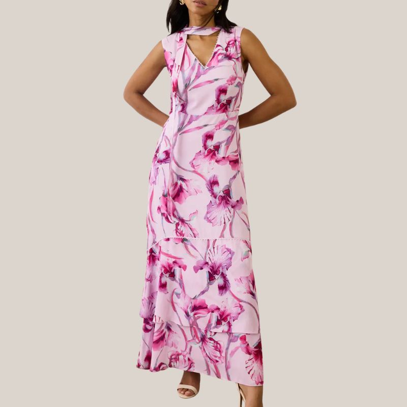 Wallis Floral Scarf Maxi Dress on model