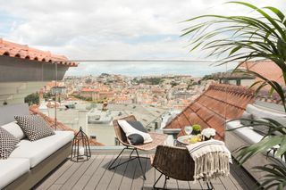 Rooftop view at The Lumiares Hotel & Spa, Lisbon, Portugal