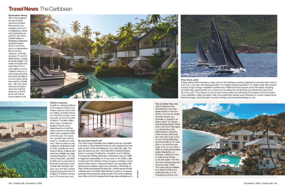 Spreads from Country Life 3 December 2025