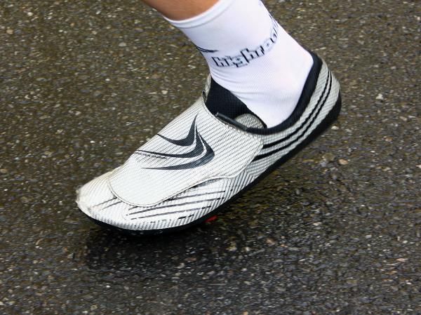 HTC-Columbia's Michael Rogers opts for Bont's latest Zero ultralight road shoe.