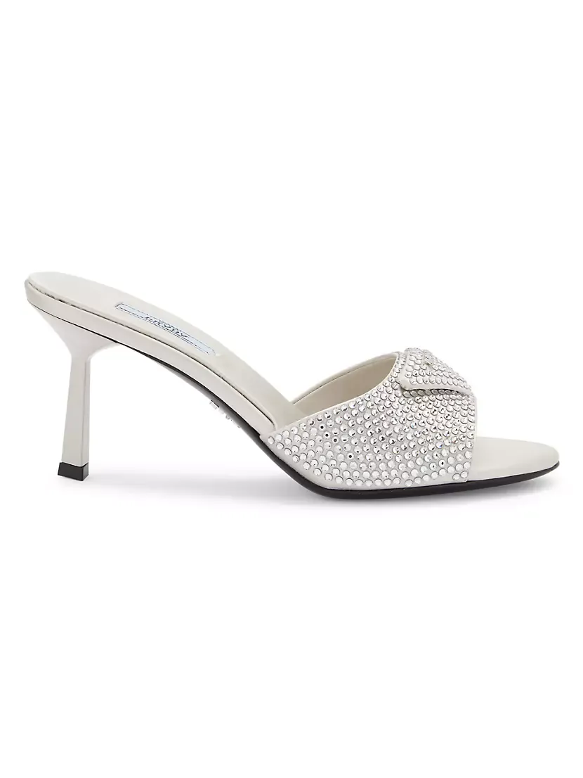 Modellerie 75MM Crystal-Embellished Mules