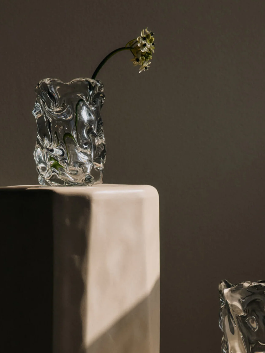 A textured glass vase from Ferm Living