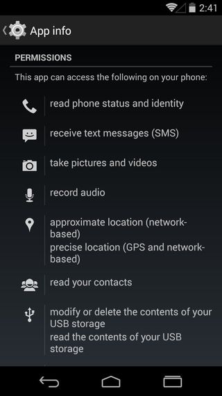 Android 4.4 Permissions