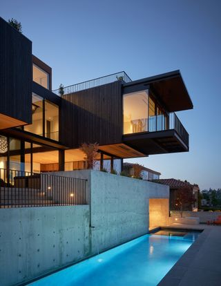 Pool view of Sound House in Seattle