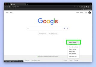 A screenshot showing how to change search region on Google Search