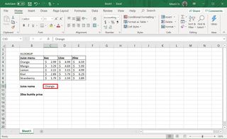 Excel lookup value selection