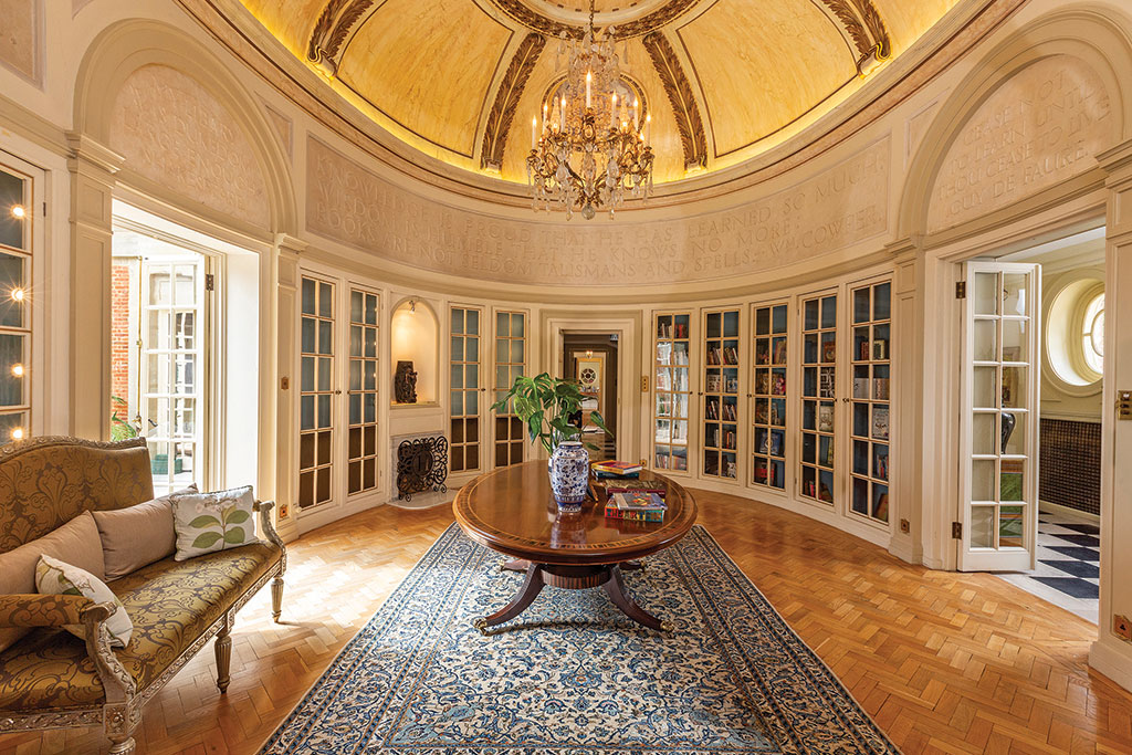 House for sale with a library: Charles Hill Court, Tilford, Farnham, Surrey. 