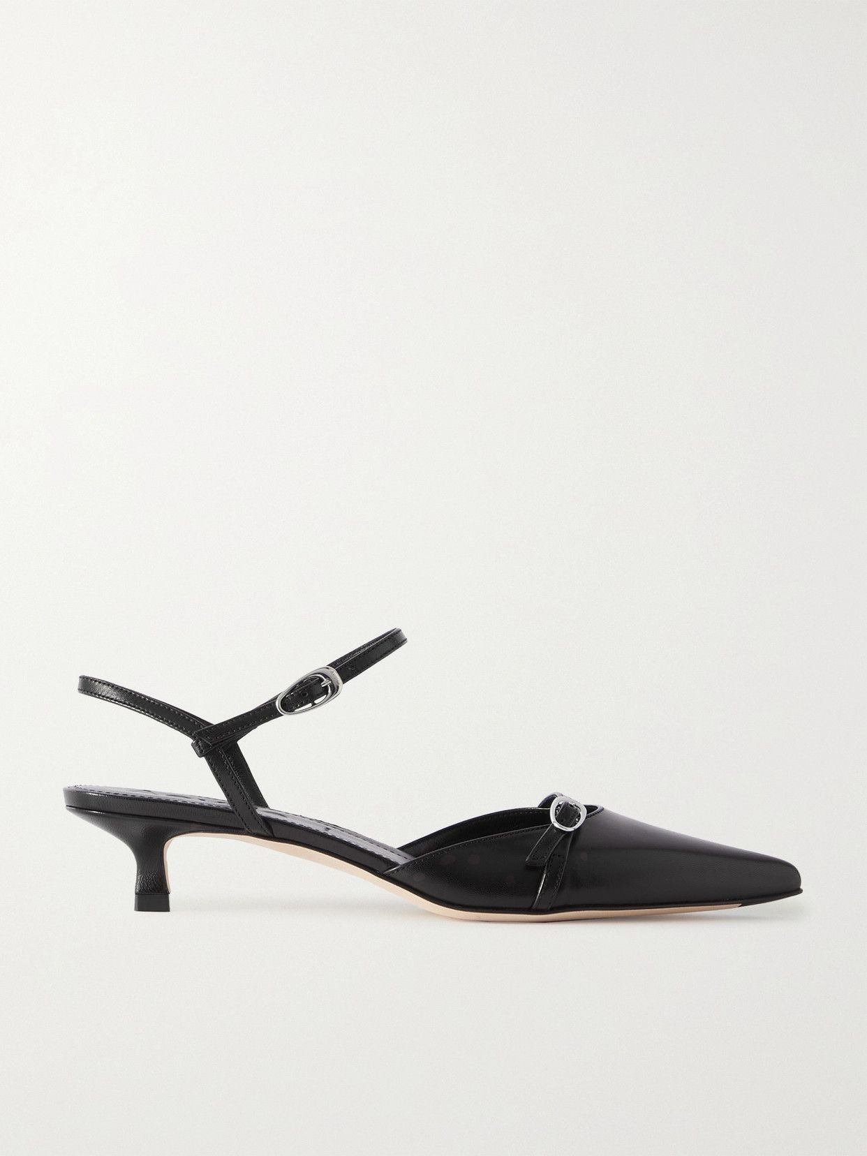Melia leather point-toe pumps