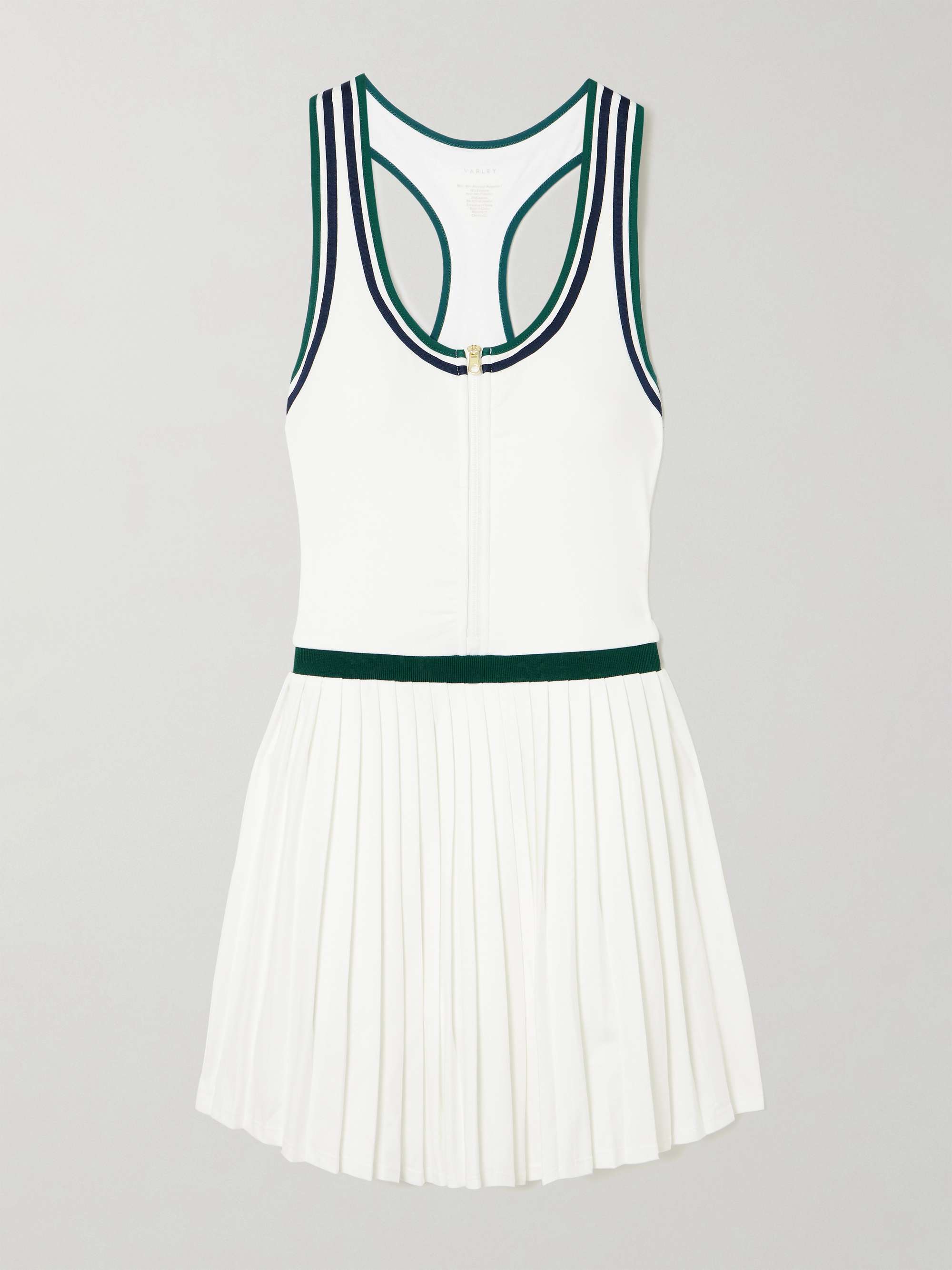 Jane Court Pleated Stretch-Jersey Mini Dress