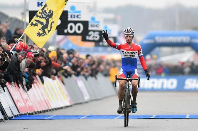 Van der Haar celebrates his second win in Zolder.