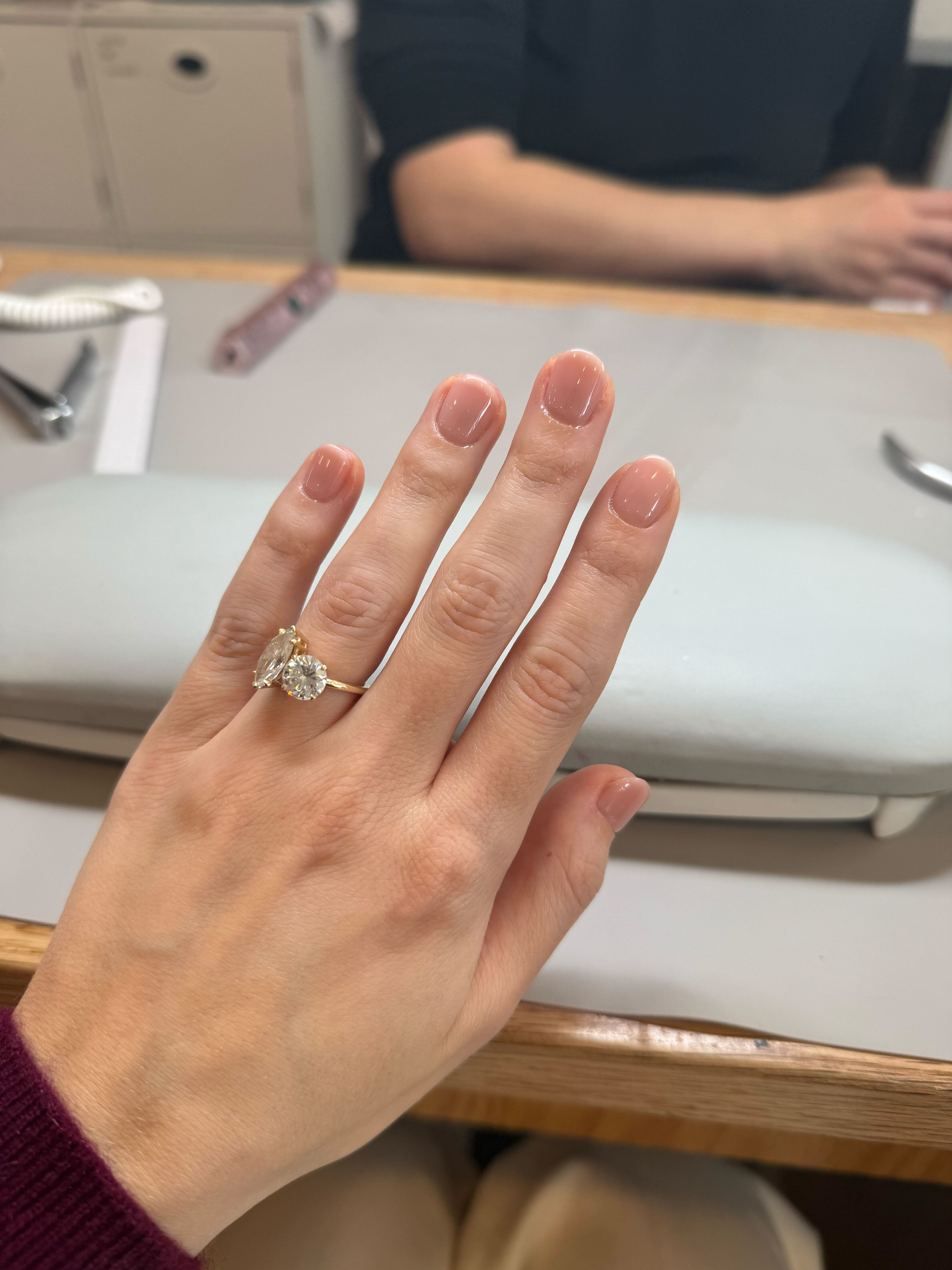 Jamie Schneider's nails after getting Japanese gel manicure