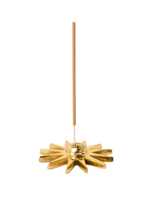 Sun Dial Gold Incense Holder