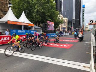 The break at the Women's Tour Down Under