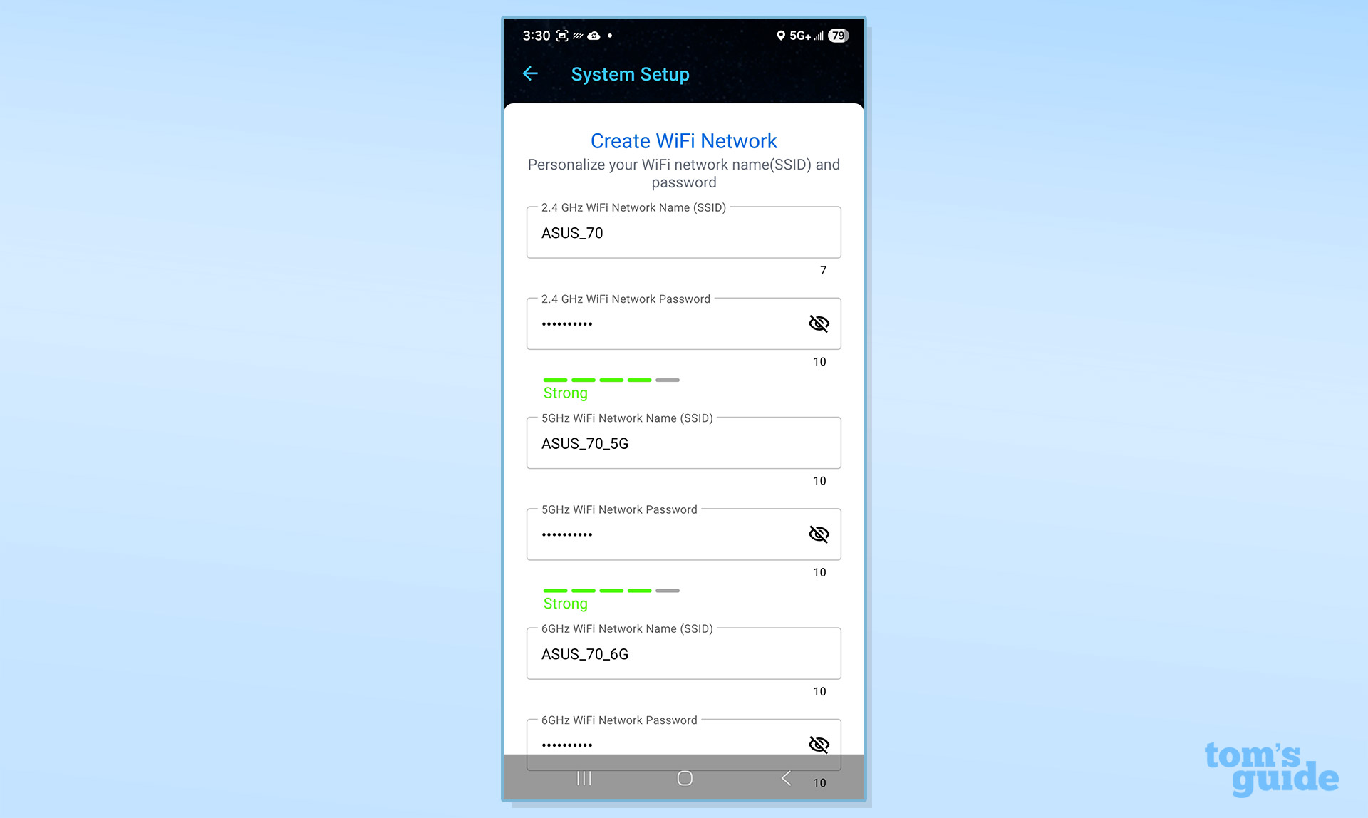 اسکرین شات از برنامه روتر Asus ROG Rapture GT-BE19000AI