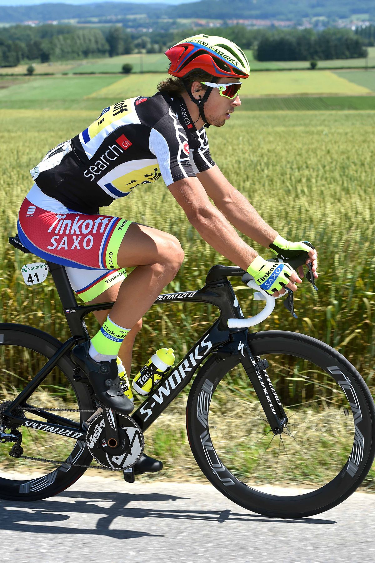 Peter Sagan on a prototype Specialized