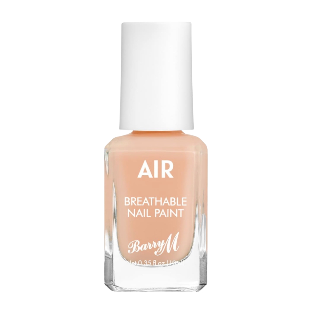 A product shot of Barry M Air Breathable Nail Paint in shade Pastel Peach Soda, on a white background