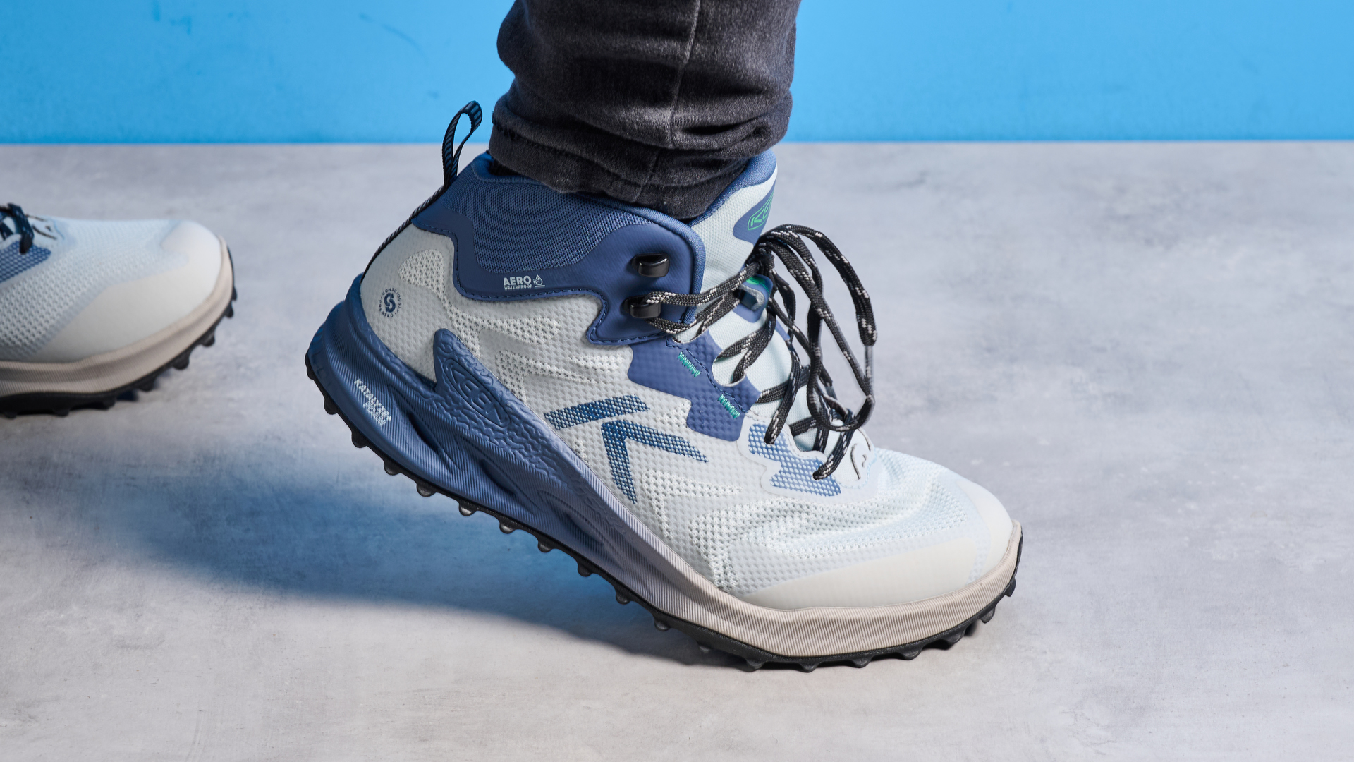 A pair of Keen Zionic NXT Mid Waterproof hiking boots