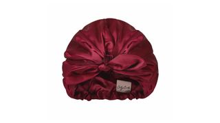 Only Curls Satin Sleep Turban in Rouge