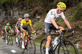 Fabio Aru follows Chris Froome during stage 13 of the Tour de France