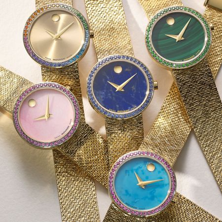 campaign photos of the watches in the Stephanie Gottlieb x Movado collaboration
