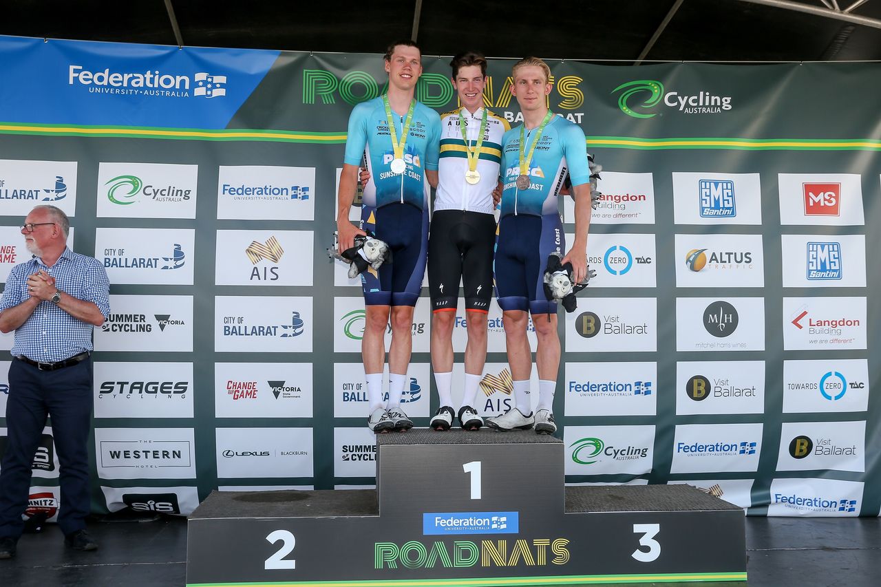 The top 3 in the under 23 Australian criterium championships
