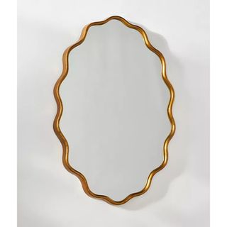 Coquille Metallic Oval Wall Mirror