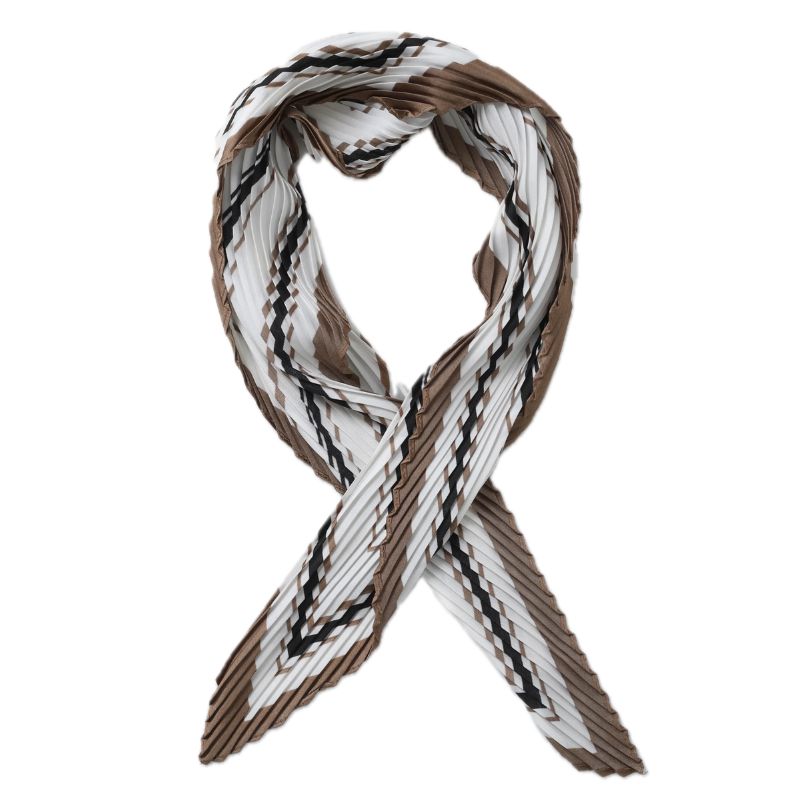 M&amp;amp;S, Beige and Black Plisse Scarf
