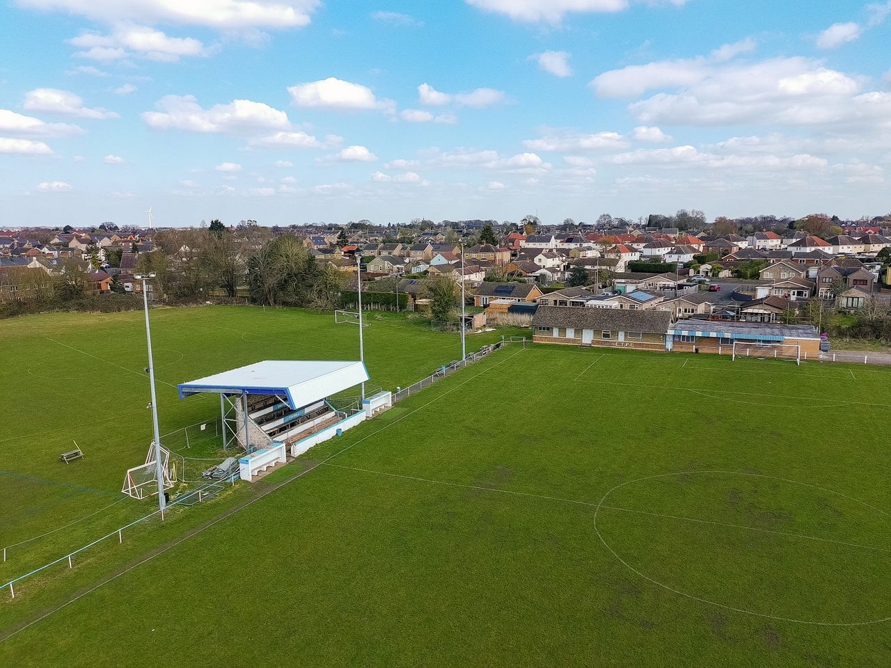 Photo of a football pitch taken with the Potensic Atom 2 drone