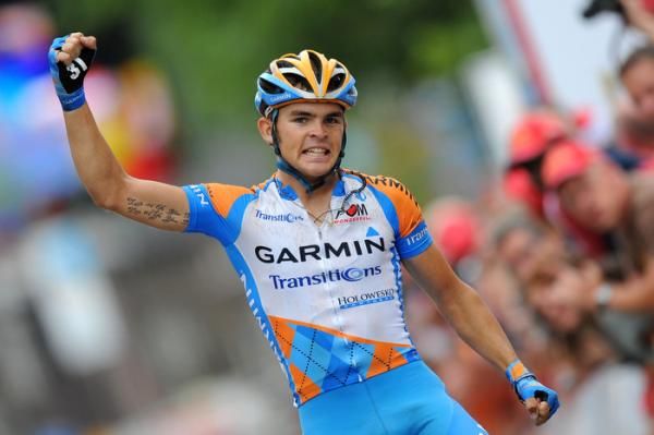 Jack Bobridge (Garmin-Transitions) celebrates his stage win