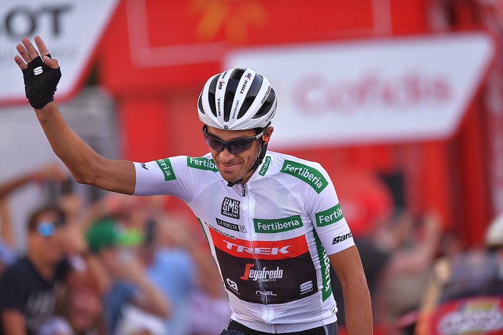Alberto Contador greets his fans during the final race of his career