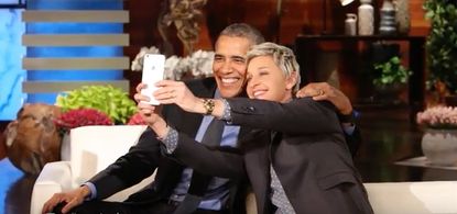 President Obama and Ellen DeGeneres.