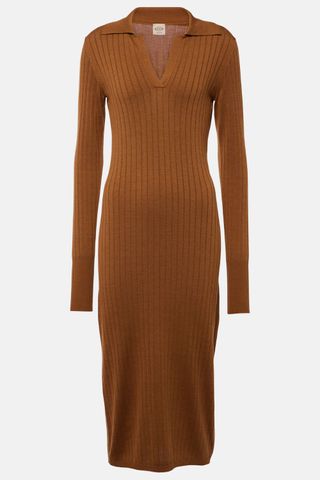 Tod's, Ribbed-Knit Silk and Cotton Polo Dress