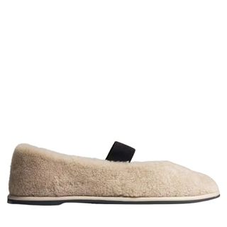 Me+Em Shearling Ballerina Flat