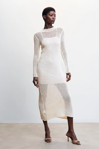 Sheer Trend 2023 | Mango Knit Openwork Sweater