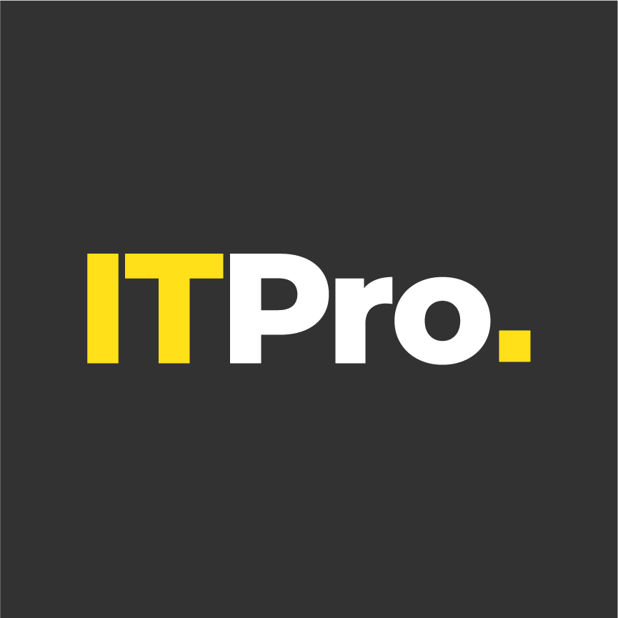 The yellow and white logo of ITPro on a dark grey background