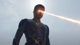 Richard Madden's Ikaris shooting energy beams from eyes in Eternals