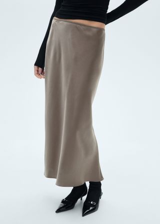 Satin Long Skirt - Women | Mango United Kingdom