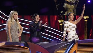 Jenny McCarthy Wahlberg, Ken Jeong and Nicole Scherzinger in The Masked Singer