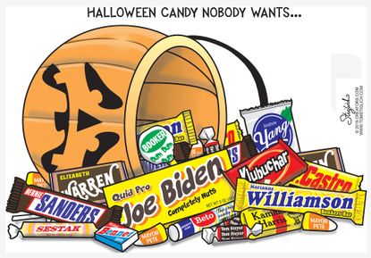 Political Cartoon U.S. Democratic Candidates Halloween Candy Nobody Wants