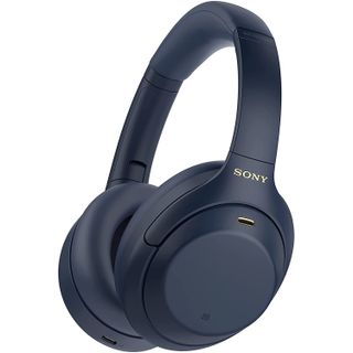 Sony WH-1000XM4 in midnight blue on white background
