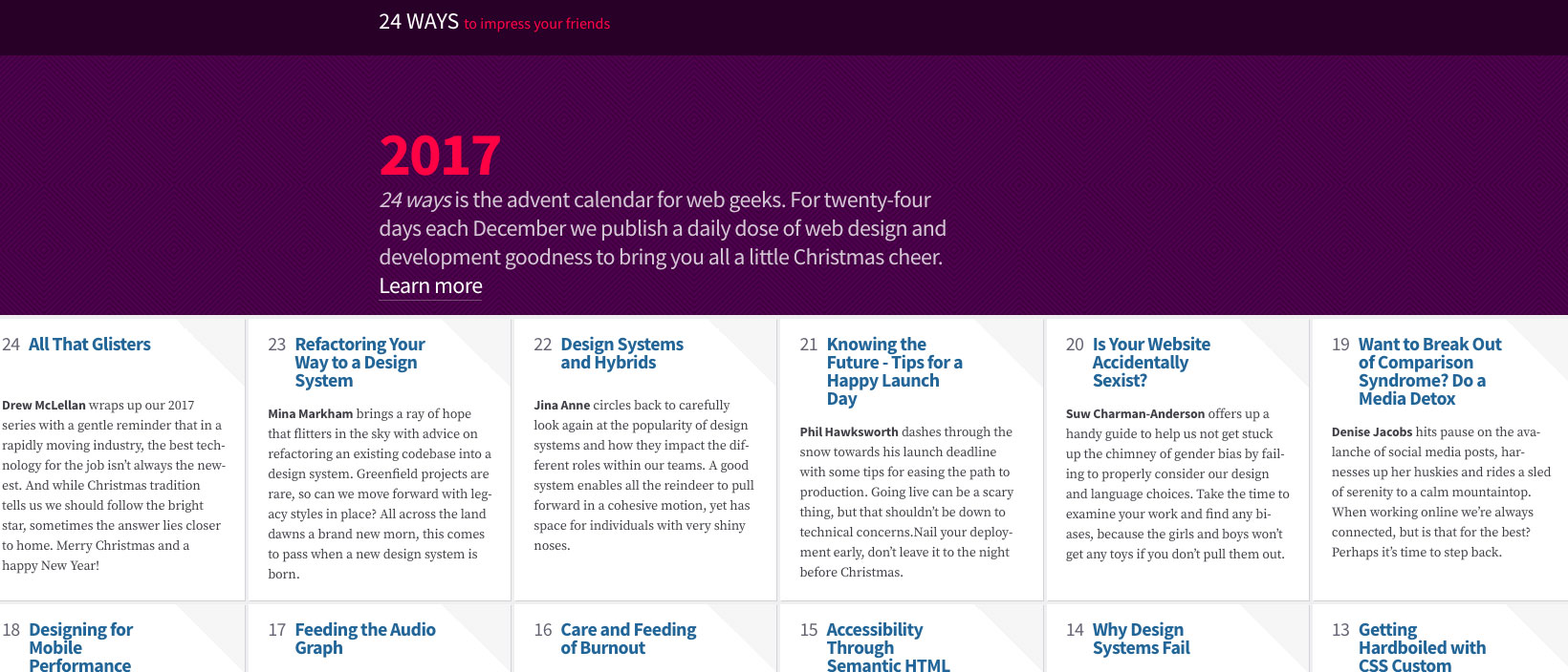 24 ways advent calendar