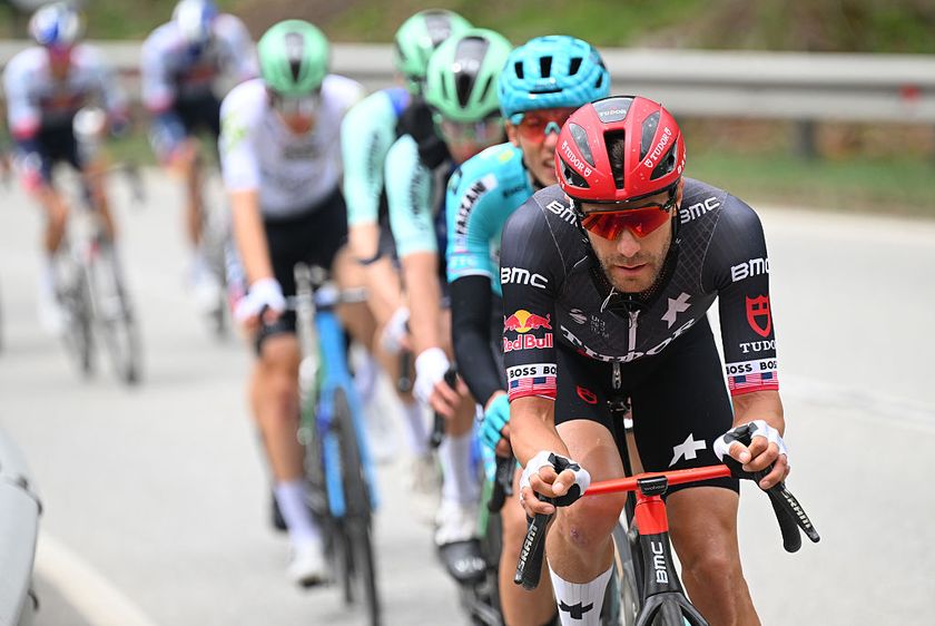 INNICHEN ITALY APRIL 23 Lawrence Warbasse of United States and Tudor Pro Cycling Team competes during the 45th Tour of the Alps 2025 Stage 3 a 1455km stage from Sterzing to Innichen San Candido 1176m on April 23 2025 in Innichen Italy Photo by Tim de WaeleGetty Images