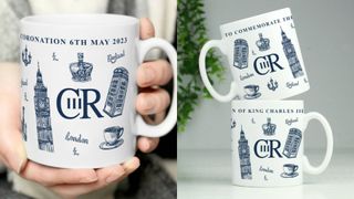 A personalised King Charles coronation mug.