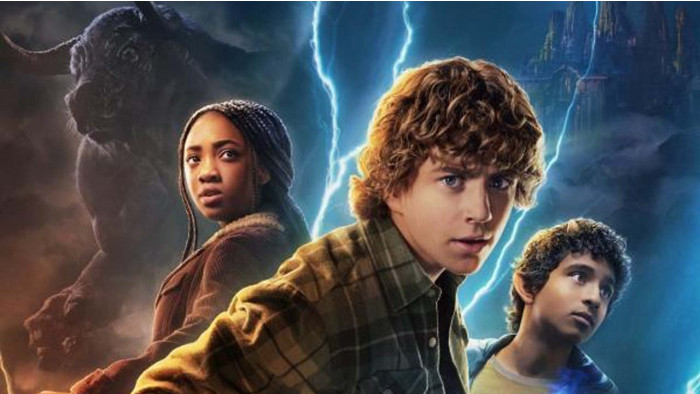Walker Scobell, Leah Jeffries and Aryan Simhadri in Percy Jackson and the Olympians