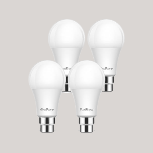 Evastary 100w Bayonet Light Bulbs, 13w B22 Led Bayonet Bulbs Daylight White 6000k, Bc A60 Gls Frosted Energy Saving Light Bulbs Bayonet, Non-Dimmable, 4 Pack