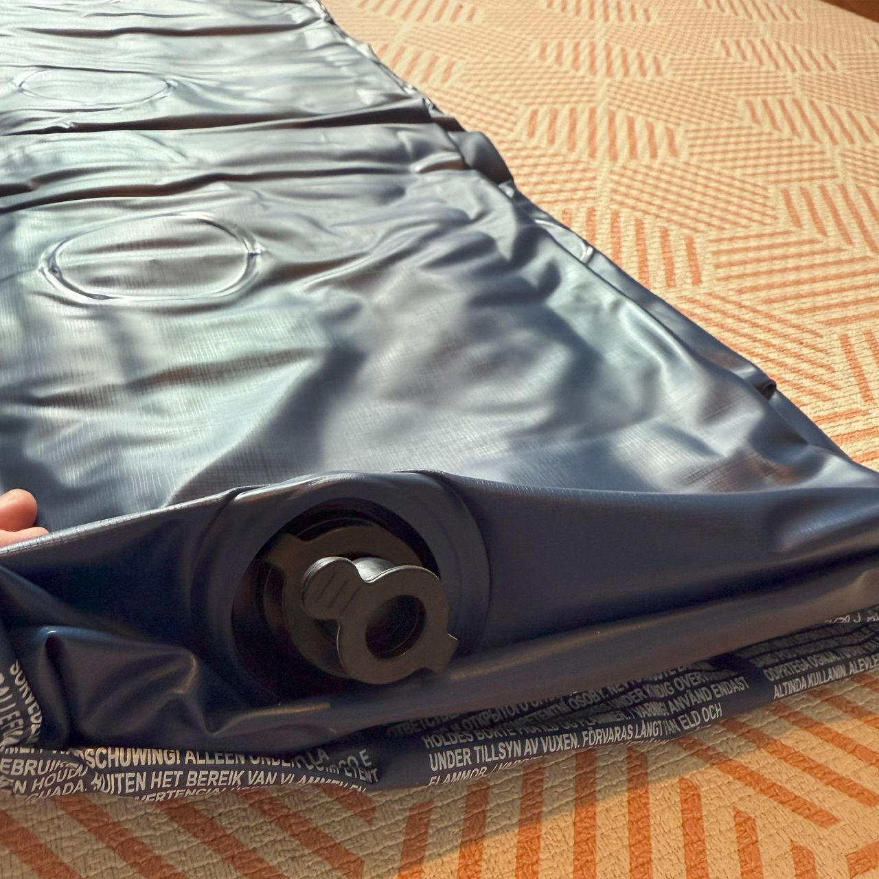 The Bestway Flocked Airbed being tested at home